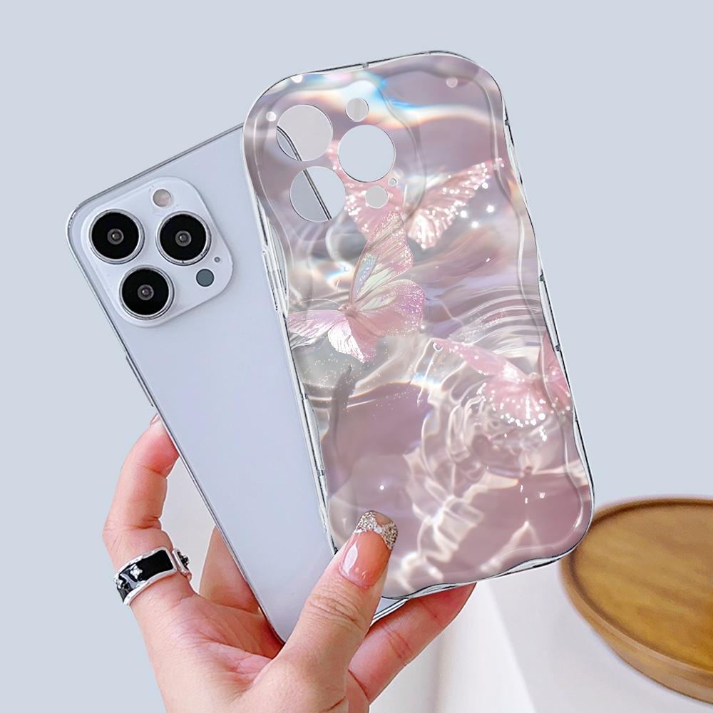 Для iPhone 17 15 14 13 11ProMax Samsung S24Ultra S23 S21Plus Redmi Note11 Note13Pro Модная Девушка Кремовая Текстура Мягкий Силикон Полная Защита Объектива Чехол