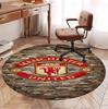 Manchester Football Pattern Round Rug, Indoor/Outdoor Mat, for Picnic, Gameroom, Bedroom, Office, Living Room, Home Decor Carpet, Birthday Gift