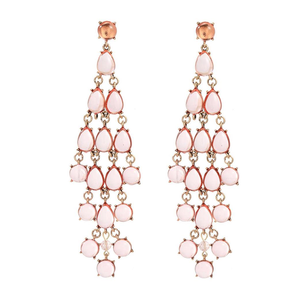 Pinkdudu Женские серьги-кисточки в стиле бохо, многослойные серьги-капли из смолы PD2176