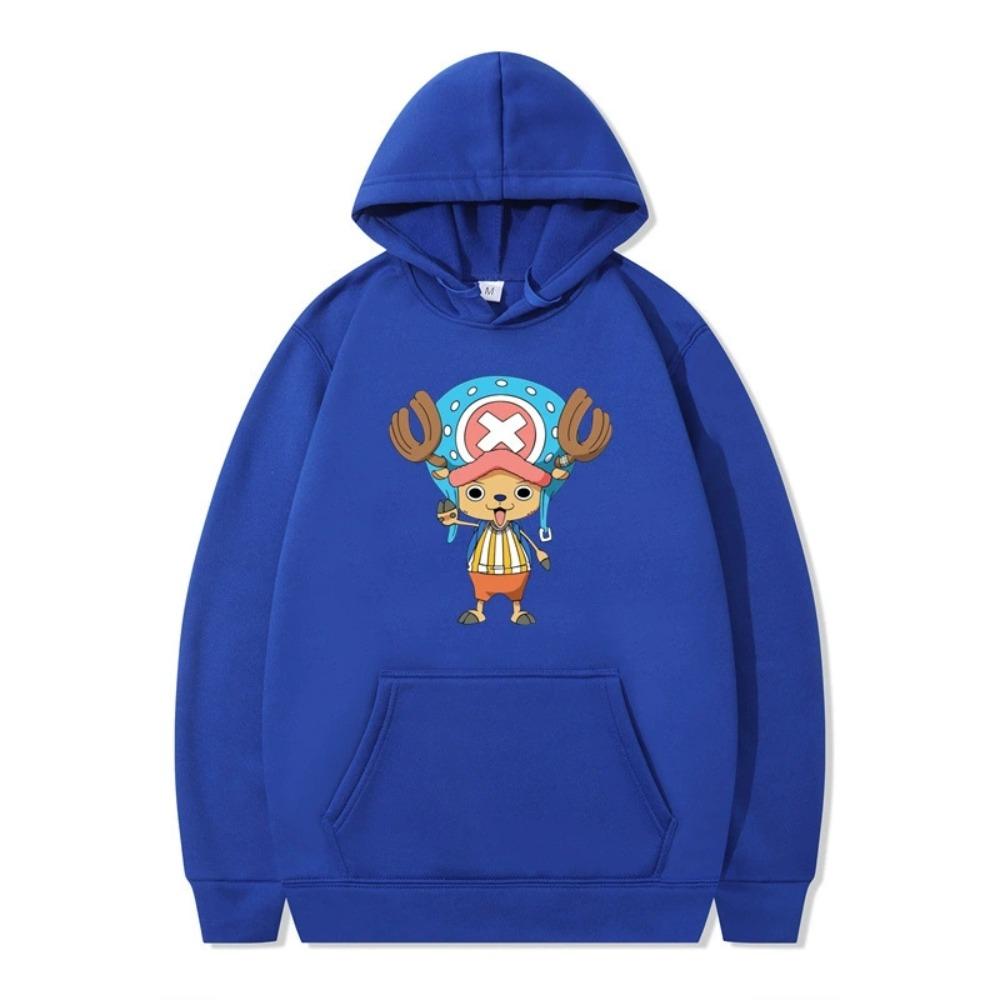 Мужская Женская Толстовка ONE PIECE Аниме Тони Тони Чоппер Худи Стритвир Повседневные Толстовки с Капюшоном с Мультяшным Принтом