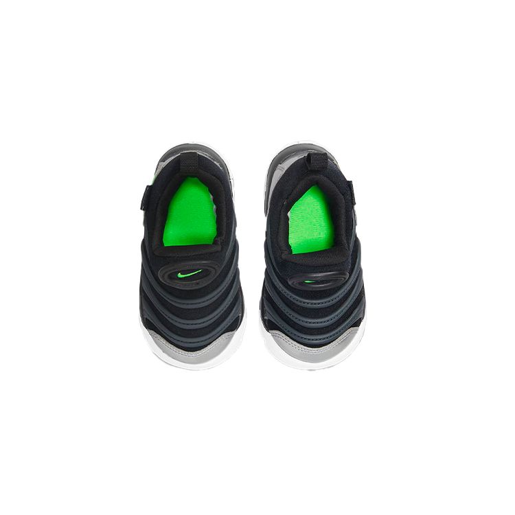 Nike Dynamo Free Caterpillar Sports Casual Durable Low-Top Walking Shoes Baby Shoes Black Green 343938-028