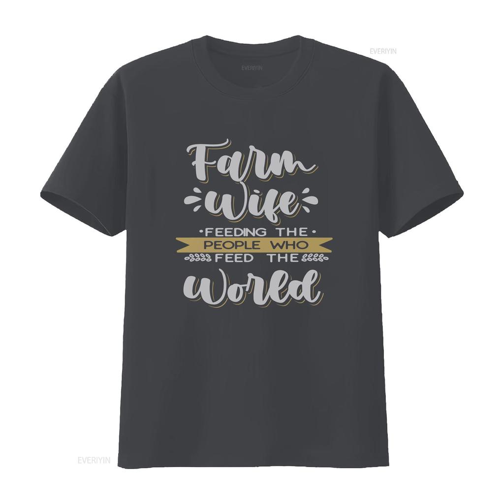 Farm Wife T Shirt Farmer Mom Feeding The People  vintage Washed Stylish Casual Breathable designer clothes graphic Soft homme