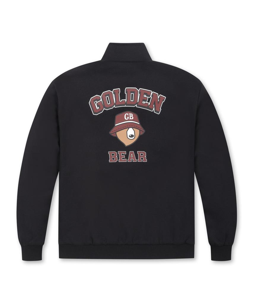 Golden Bear Double-Face Jersey Stand Collar Zip-Up G4Uaw25711Bkx