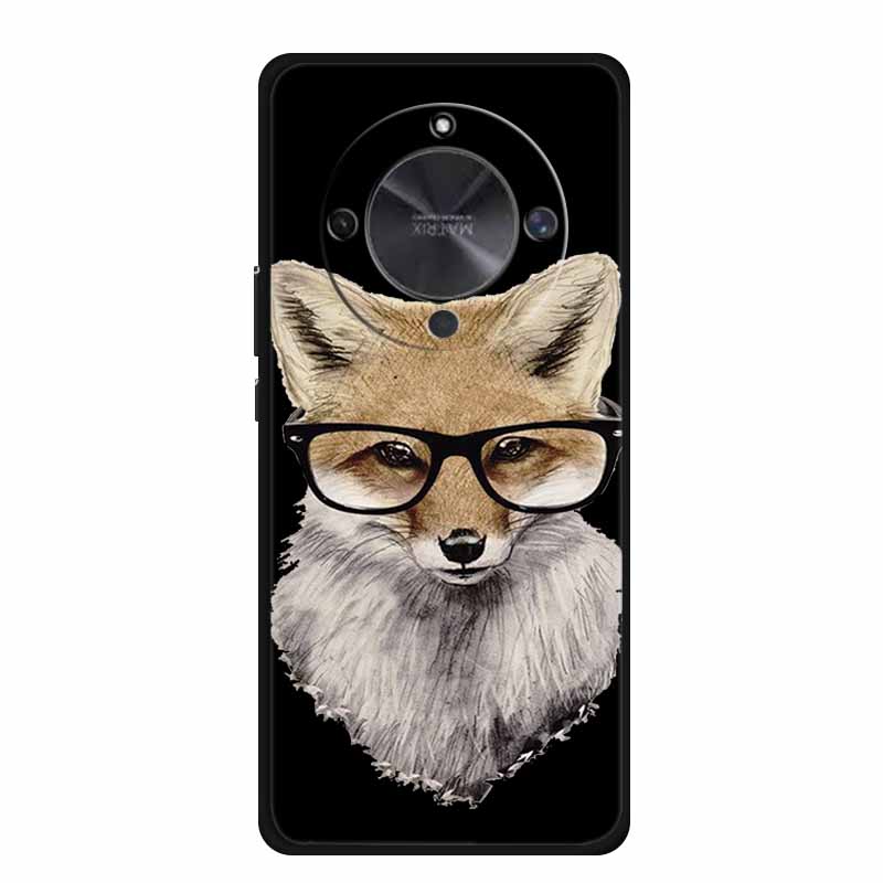 Coque For Honor X70 5G Case Cartoon Cat Funda Black Silicone Soft Back Cover For Honor X70 2025 Phone Case Cover X 70 HonorX70