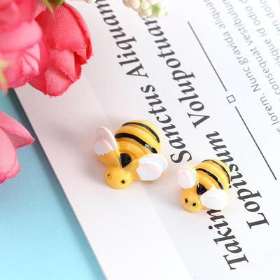 20 шт./лот кавайные пчелы миниатюрные фигурки животные плоские смоляные кабошоны украшения своими руками для скрапбукинга товары для творчества