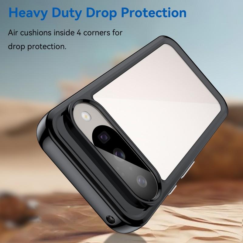 For Google Pixel 10 Phone Case WANLONFENG XC Series TPU Acrylic Cover with Tempered Glass (Big Lens Hole)