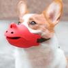 Pet Dog Pure Silicone Muzzle Anti-barking and Anti-bite Rhino-shaped Muzzle Medium and Small Sized Dogs Mouth Blocking Tool