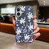 Для iPhone 16 15 Pro Max 14 13 12 11 Мягкий чехол из ТПУ с цветочным узором, кожаный матовый противоударный чехол для телефона для iPhone