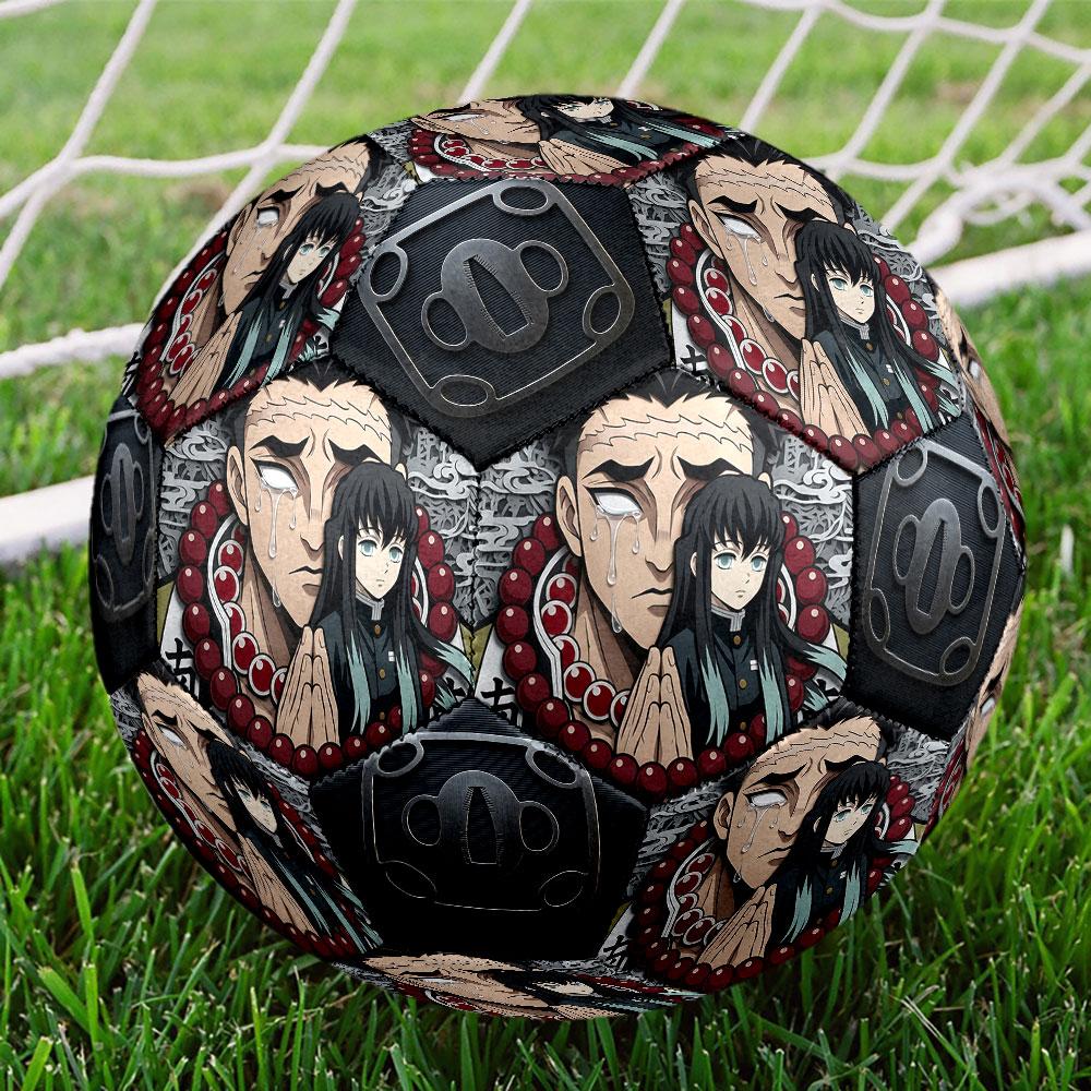 1 шт. Клинок, рассекающий демонов Kimetsu no Yaiba Футбольный мяч Размер 5 Футбольный мяч для зала Модный Цветной Игра во дворе - Отлично подходит для подарка спортивным фанатам HE38