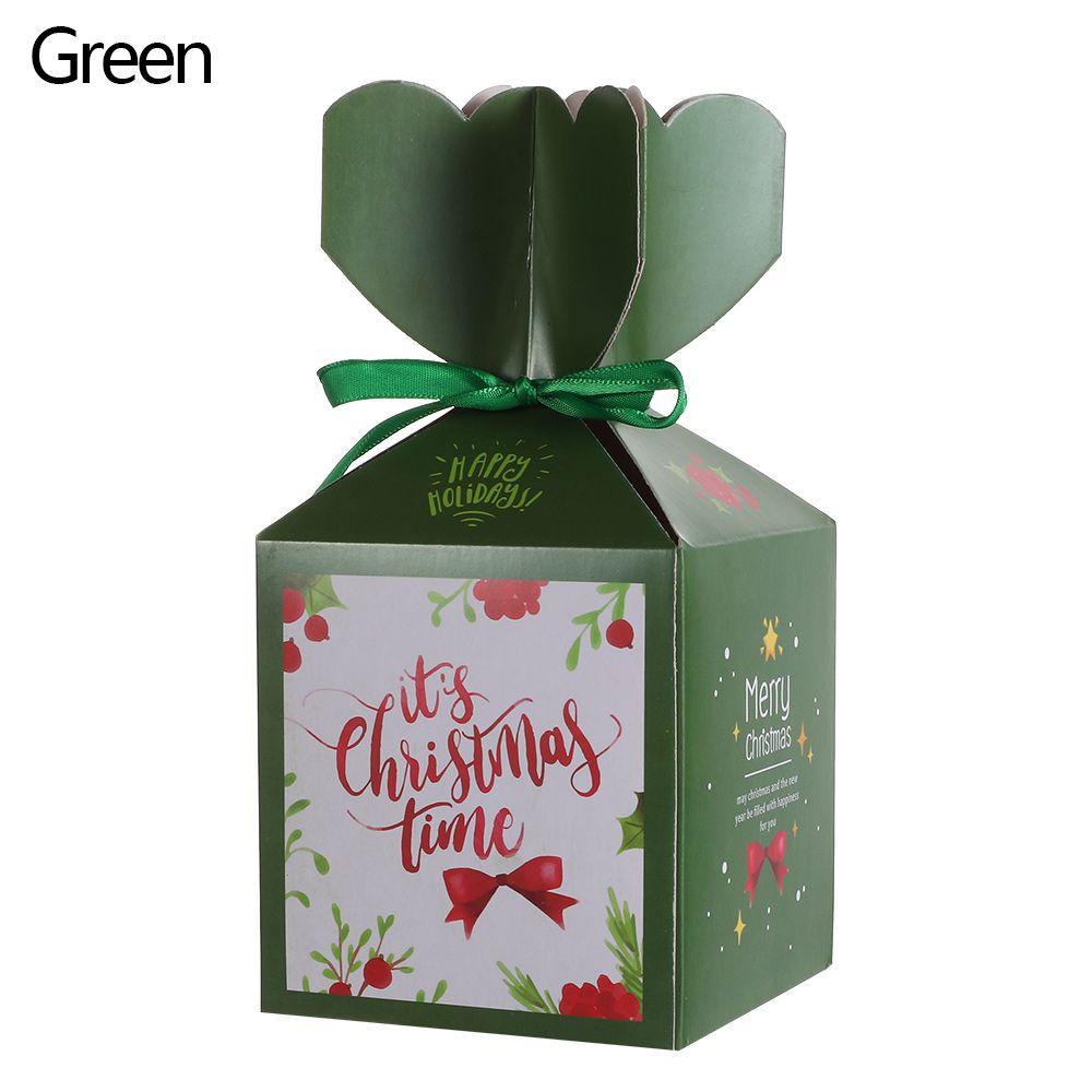 Shape Party Decoration Gift Bag Paper Boxes Cookie Package Xmas Gift Boxes Christmas Candy Bags