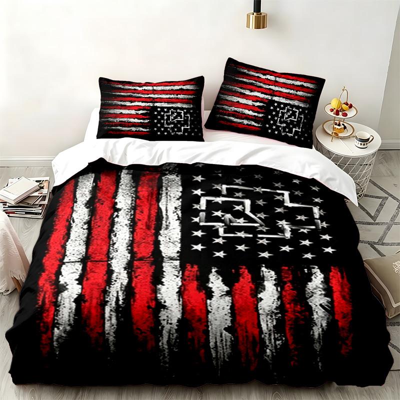 Rammstein 3pc set Perfect for bedroom use Comfortable bedding set includes a duvet cover and two pillowcases Ideal birthday or Christmas gift