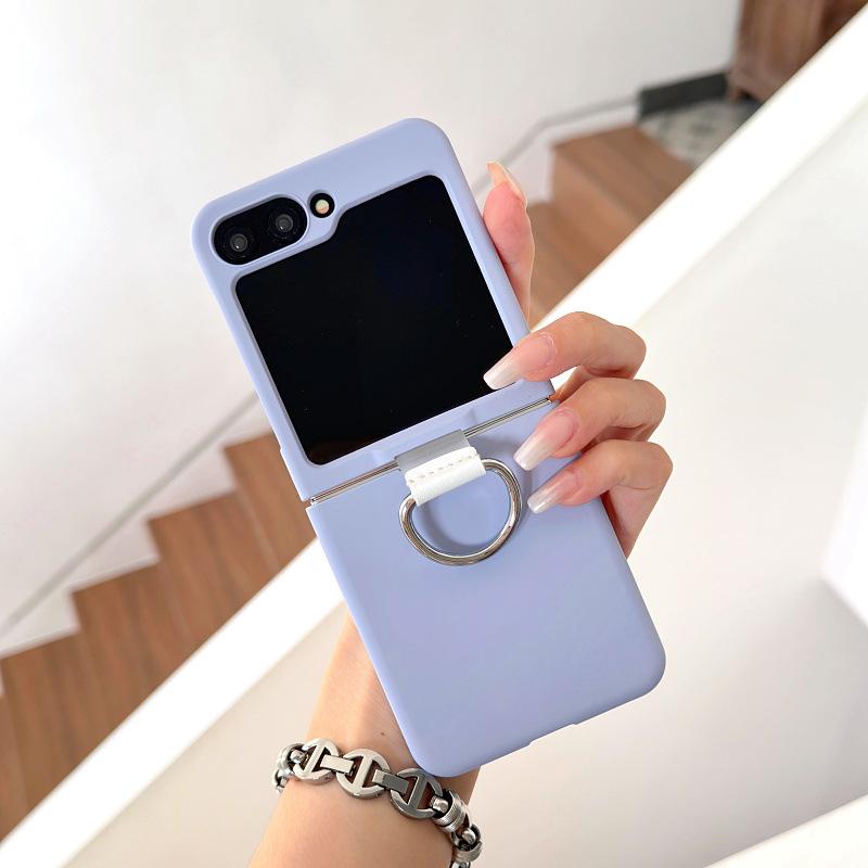 Suitable for Galaxy Samsung Z FLIP7 5 4 3 Folding Phone Case Matte Transparent Glossy Ring Z Flip6