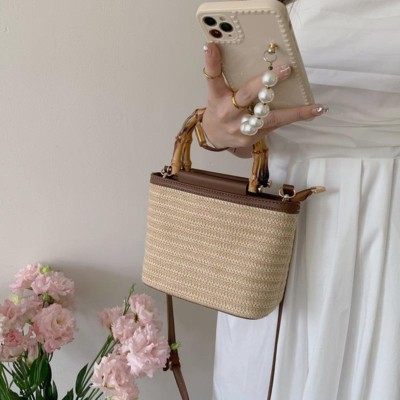 Соломенная сумка женская летняя ветровая универсальная сумка-мессенджер высокого класса женская плетеная сумка