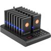 Restaurant Pager System, Wireless 500m Long Range Lineup Waiting Queue Signal, Guest Customer Calling Beepers with Vibration & Flashing, 16 Buzzers