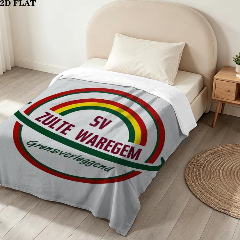 Sv Zulte Waregem Print Flannel Blanket, High quality Comfortable for All Seasons, Home Decor, Warmth and Comfort, Perfect for Christmas Gifts