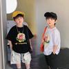 New Summer Fashionable Loose Loose Printed Short-sleeved T-shirt Children's Body Shirt Tops