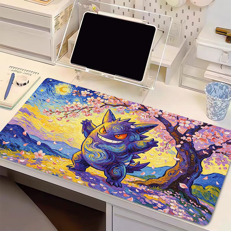 Popular Mouse Pad Pokemon Gengar HD Print Large Gaming Accessories Computer Desk Mat Speed Game Keyboard Pad Antislip Mouse Mat