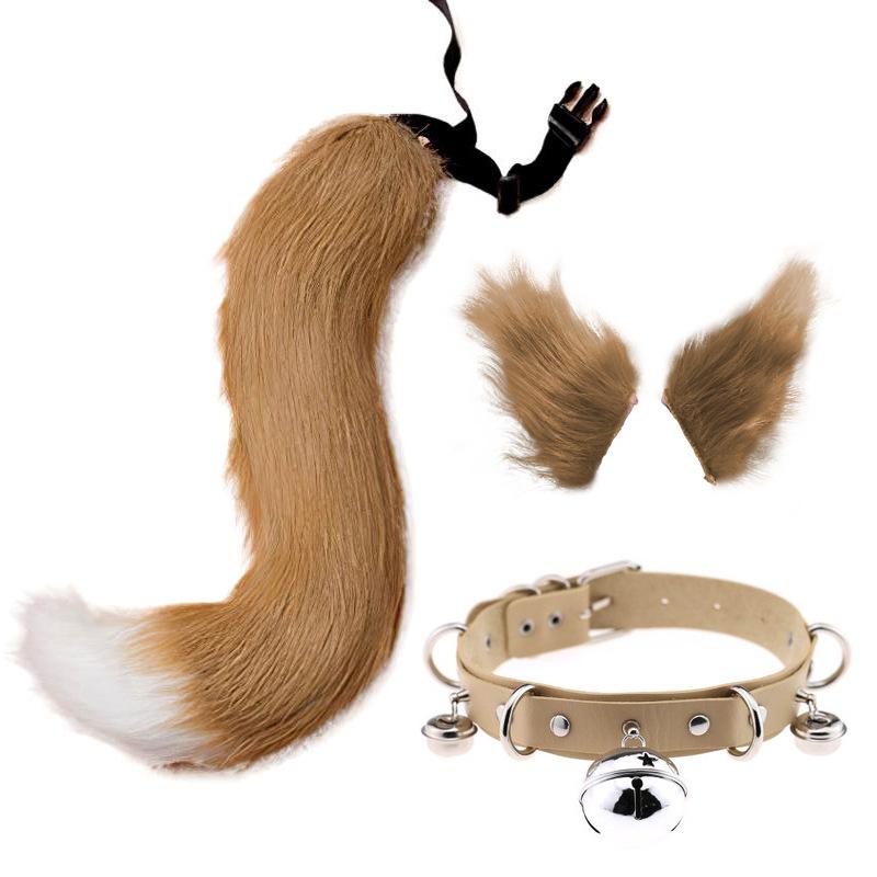 Anime Animal Tail Cosplay Costumes Props Cat Fox Plush Tails Role Play Halloween Party Kawaii Accessories