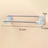 Stainless Steel Double Towel Holder No Need Perforated Rack Bathroom Kitchen Wall-Mounted Towel Rack Holder Bathroom Accessories