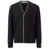 GIOVANNI VALENTINO Men's Pure Cotton Knitted V-Neck Cardigan Sweater