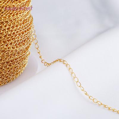 2 размера Позолоченные 14K Удлинительные Цепочки Для Изготовления Ожерелий Браслетов Фурнитура Высококачественные Цепочки Оптом Оптовые