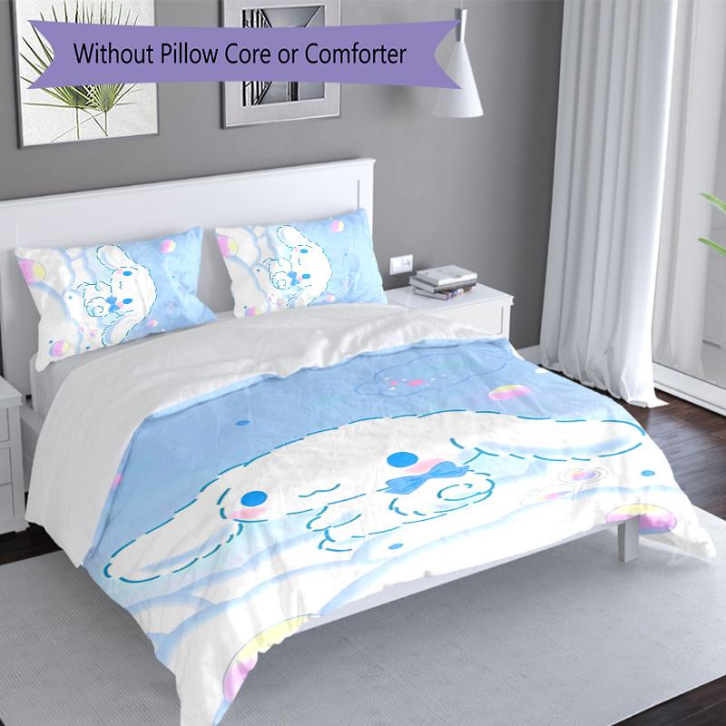 3pcs Sanrio Cinnamoroll1 pattern bedding set duvet cover set includes duvet cover &pillowcases, perfect all season bedroom decoration & gift