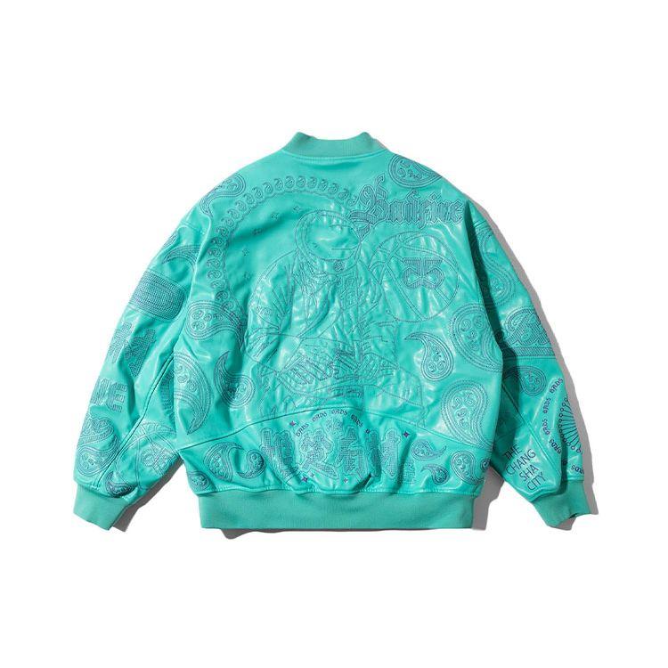 Li Ning Badfive Printed Zipper Long Sleeve Free Jacket Men Jacket Green AJDR483-1
