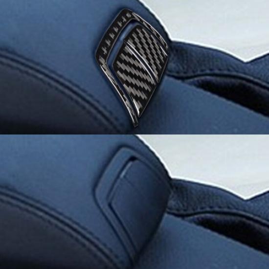 For BMW 6Series E63 E64 04-10 3X Carbon Fiber Central Armrest Button Cover Trim