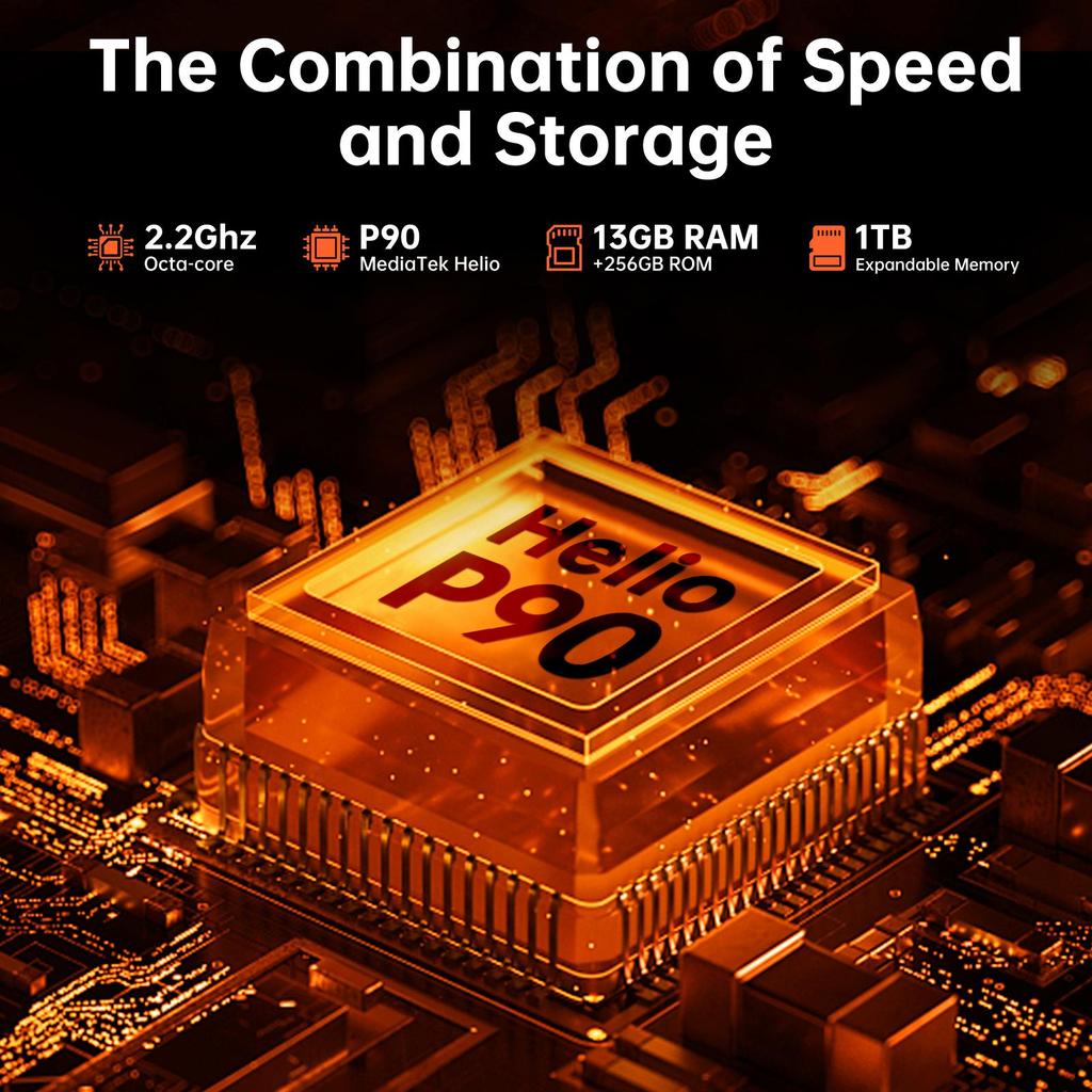 Oukitel Прочный смартфон WP22, 10 000 мАч — Android 13, 8/256 ГБ