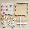 Day Valentine'S Tic Tac Toe Mold Casting Mold Heartt Lip For Diy Crafts Cookie Cutter Kids Adult Table Game Family Board Games