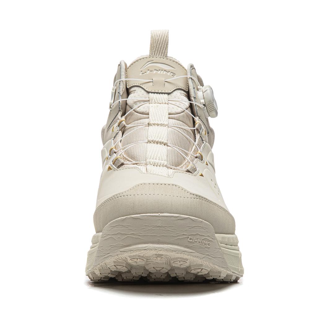 Li Ning Star Path 2 Амортизация Скользкие Устойчивые к истиранию Поддержка Средняя высота Повседневная обувь Унисекс Устричный серый AGLV283-1