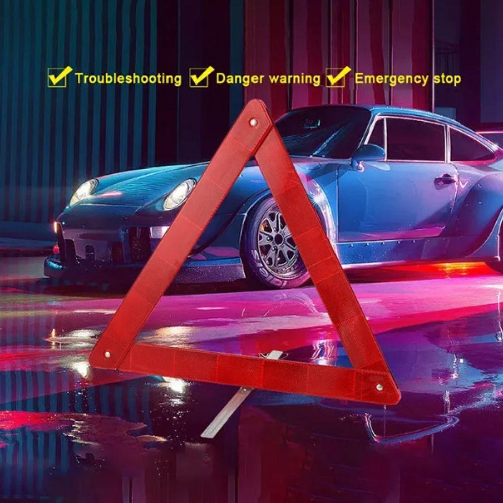 Reflective Emergency Warning Triangle Foldable Breakdown Warning Triangle Auto Tool