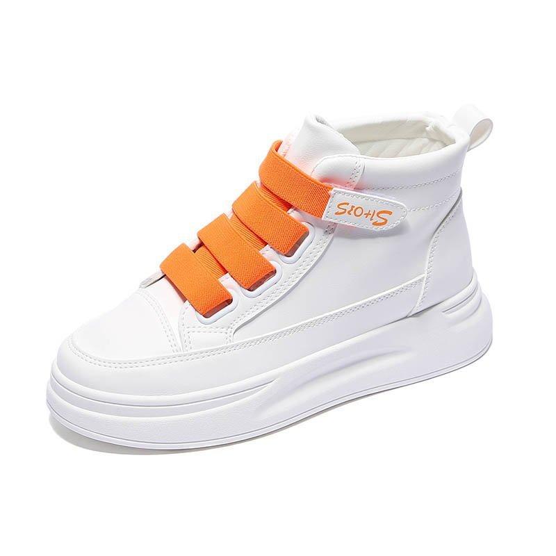 Модные женские кроссовки, повседневная обувь из искусственной кожи, плоская нескользящая женская спортивная обувь с высоким берцем, повседневная обувь для активного отдыха на открытом воздухе для женщин