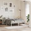 VidaXL Metal Bed Frames Without Mattress and Headboard White 140x190 Cm 376177