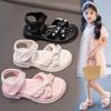 Girls Sandals Pearl Foreign Style Princess Shoes Summer 2025 New Children's Shoes Girls Soft Sole Fashion Beach Shoes