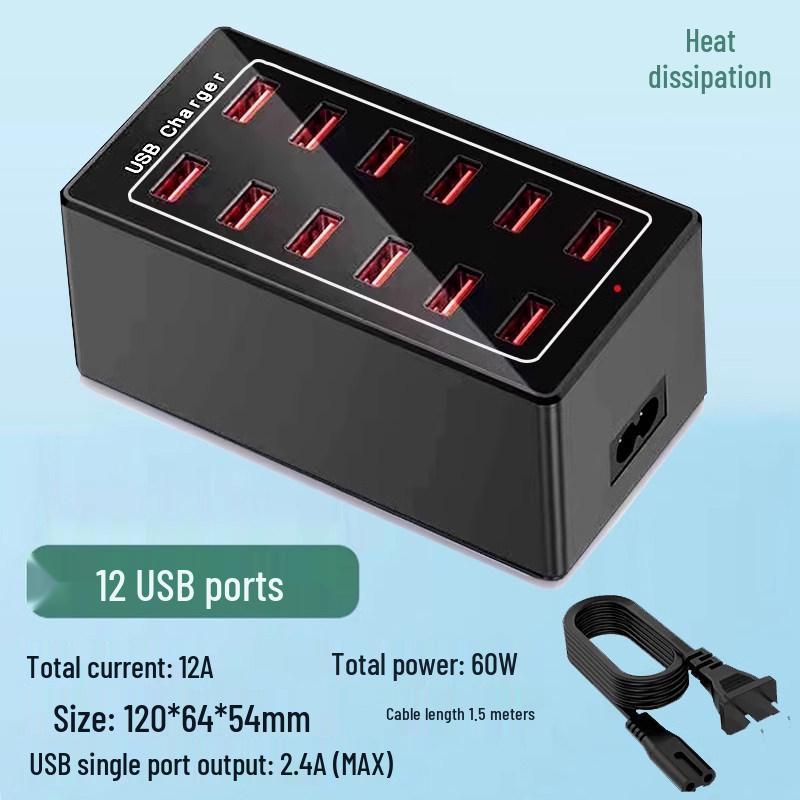 Многопортовая USB-зарядная станция: Быстрое настольное зарядное устройство с 10, 20 или 50 портами для телефонов