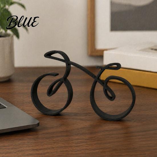 Подарки для любителей велоспорта 3D-печатное украшение для велосипеда Настольная абстрактная скульптура велосипеда Креативная художественная статуэтка из PLA Современный минималистичный декор