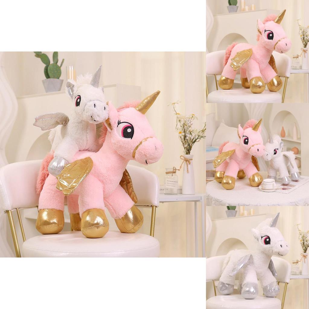 Cute And Cuddly Unicorn Plush Stuffed Animal Doll With Wings For Girls Presents