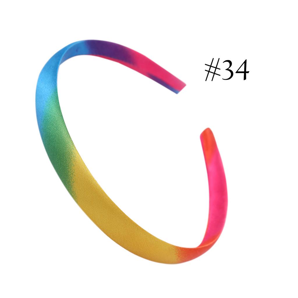 1,5 см Однотонные повязки на голову Сатиновая повязка для рукоделия Сделай сам Повязка для волос Красочные сатиновые повязки на голову для девочек и женщин