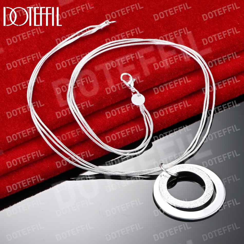 Ожерелье из матового серебра 925 пробы в виде змеиной цепочки в форме буквы О, модные свадебные украшения