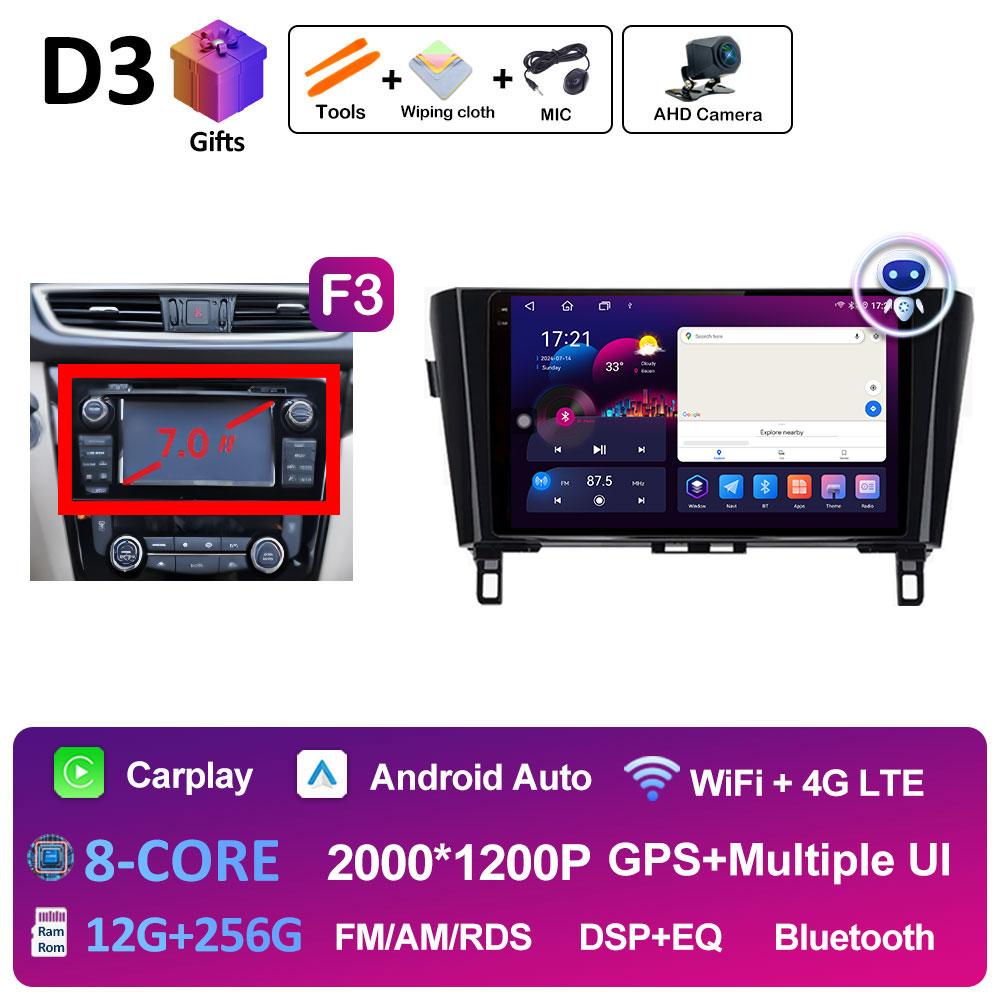 10,1-дюймовый Android 14 автомобильный видео для Nissan Qashqai J11 X-Trail 3 T32 2013 2014 2015 2016 2017 Радиоплеер DSP стерео автоинструменты