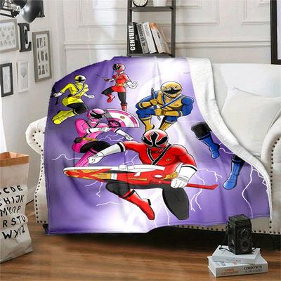 1 шт. Плед Power Rangers - Мягкий и Удобный для Всех Сезонов - Идеальная Идея для ПодаркаA043042m