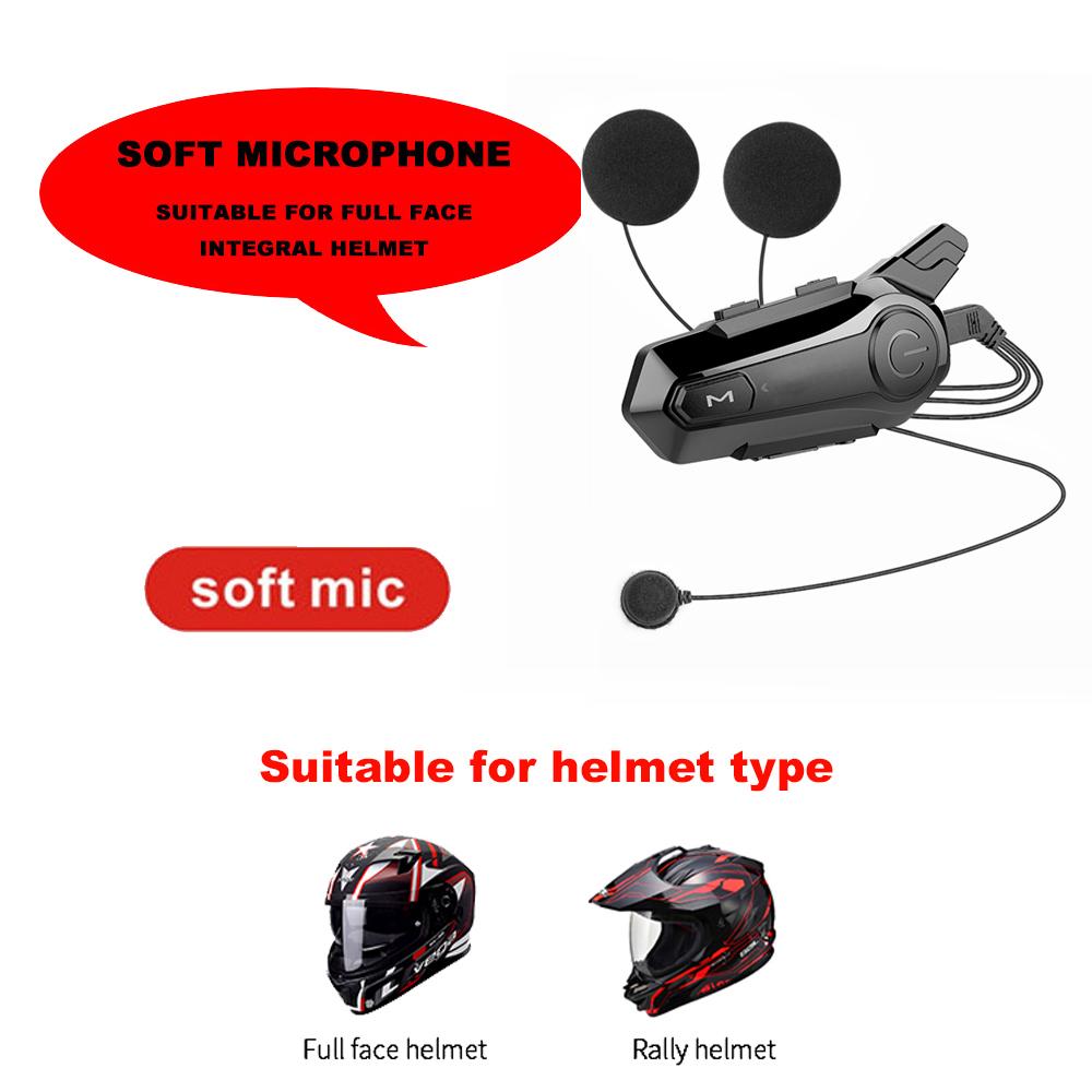 Motorcycle Handsfree Bluetooth Helmet Earphone Stereo Headset for Cell Phone GPS MP3 Music Speaker