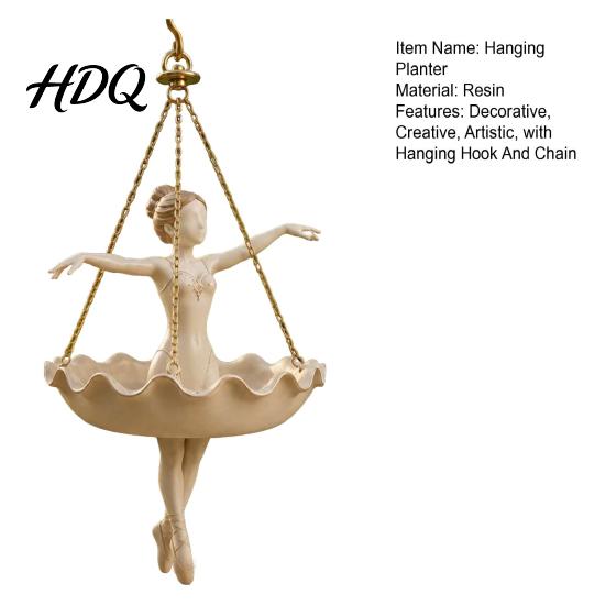 Подвесная кашпо с лианами Кашпо в виде балерины Декоративный цветочный горшок для помещений и улицы