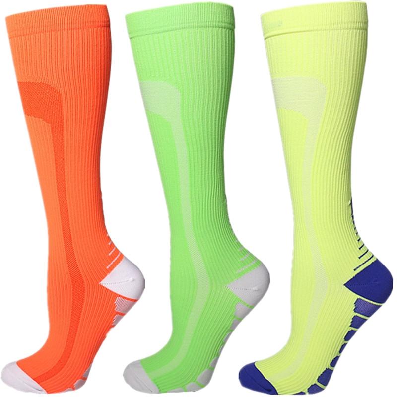 Новые компрессионные гольфы до колена 20-30 мм рт. ст. Подходят для медицинского отека, диабета, варикозного расширения вен, бега, марафона, компрессионные спортивные носки