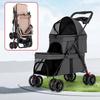 with 2 Carriages Double Pet Stroller Cup Holder Dog Stroller  Multi-Pet Families