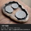 Iron glaze gilt tea set, household two-person portable Japanese retro ceramic Kung Fu tea cup, tea tray, small set gift box.