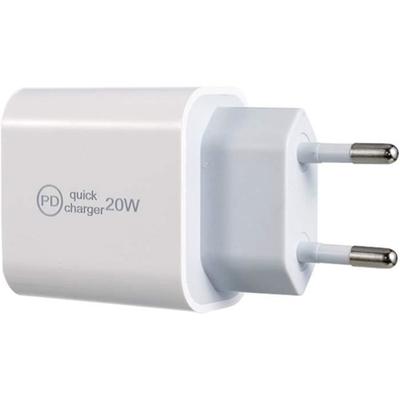 Сетевой адаптер - STRAßE TECH - PD 20 Вт - USB-C - Быстрая зарядка - Совместим с iPhone и Android