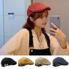 Унисекс Продвинутая шляпа Винтажная регулируемая шляпа газетчика с короткими полями Однотонная хип-хоп шляпа