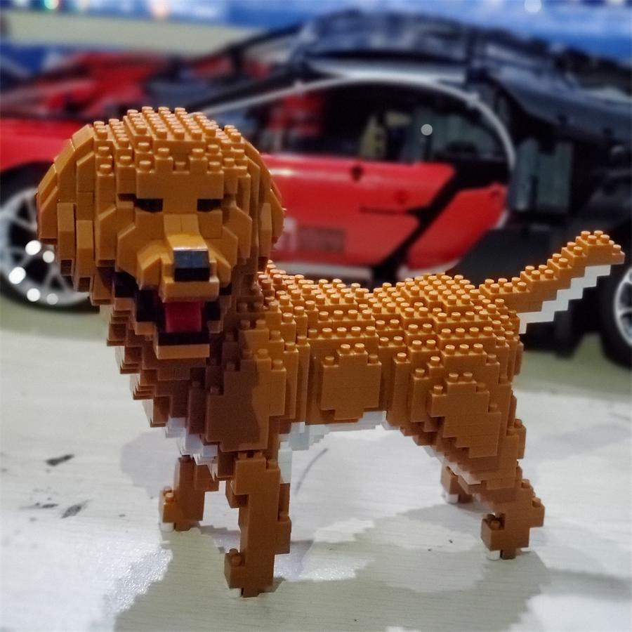 Сборка Игрушки из Мелких Кубиков Модель Животного Собака Корги Такса Алмазные Блоки Шнауцер Подарки для Детей Рождественский Подарок для Девочек Зоомагазин